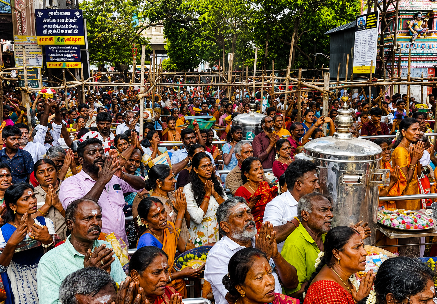 ஆடி முதல் வெள்ளி: அதிகாலை முதலே அம்மன் கோயில்களில் அலைமோதும் பக்தர்கள் கூட்டம்! சிறப்பு தரிசனங்கள் படுஜோர்!
