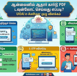 ஆன்லைனில் 2 நிமிடத்தில் ஆதார் கார்டு PDF டவுன்லோட் செய்வது எப்படி? பாஸ்வேர்ட் மற்றும் பிரிண்ட் எடுக்கும் எளிய வழிமுறைகள்!