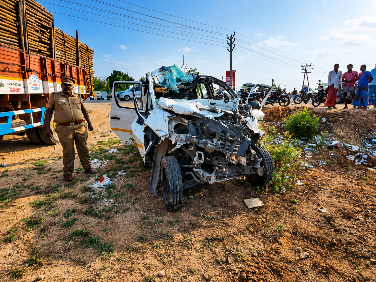 திருப்பூரில் கோர விபத்து: டேங்கர் லாரி - கார் நேருக்கு நேர் மோதி 6 பேர் சம்பவ இடத்திலேயே பலி! நெஞ்சை பதறவைக்கும் பின்னணி