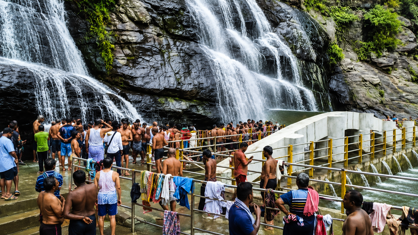 குற்றாலத்தில் களைகட்டும் குளு குளு சீசன்: இதமான சாரல் மழையில் நனையக் குவியும் சுற்றுலாப் பயணிகள்!