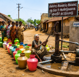 8 ஆண்டுகளாக மின் இணைப்பு வழங்கப்படாததால் குடிநீர் தட்டுப்பாடு: தவிக்கும் பொதுமக்கள்! அதிகாரிகளின் மெத்தனத்தால் அவதி!