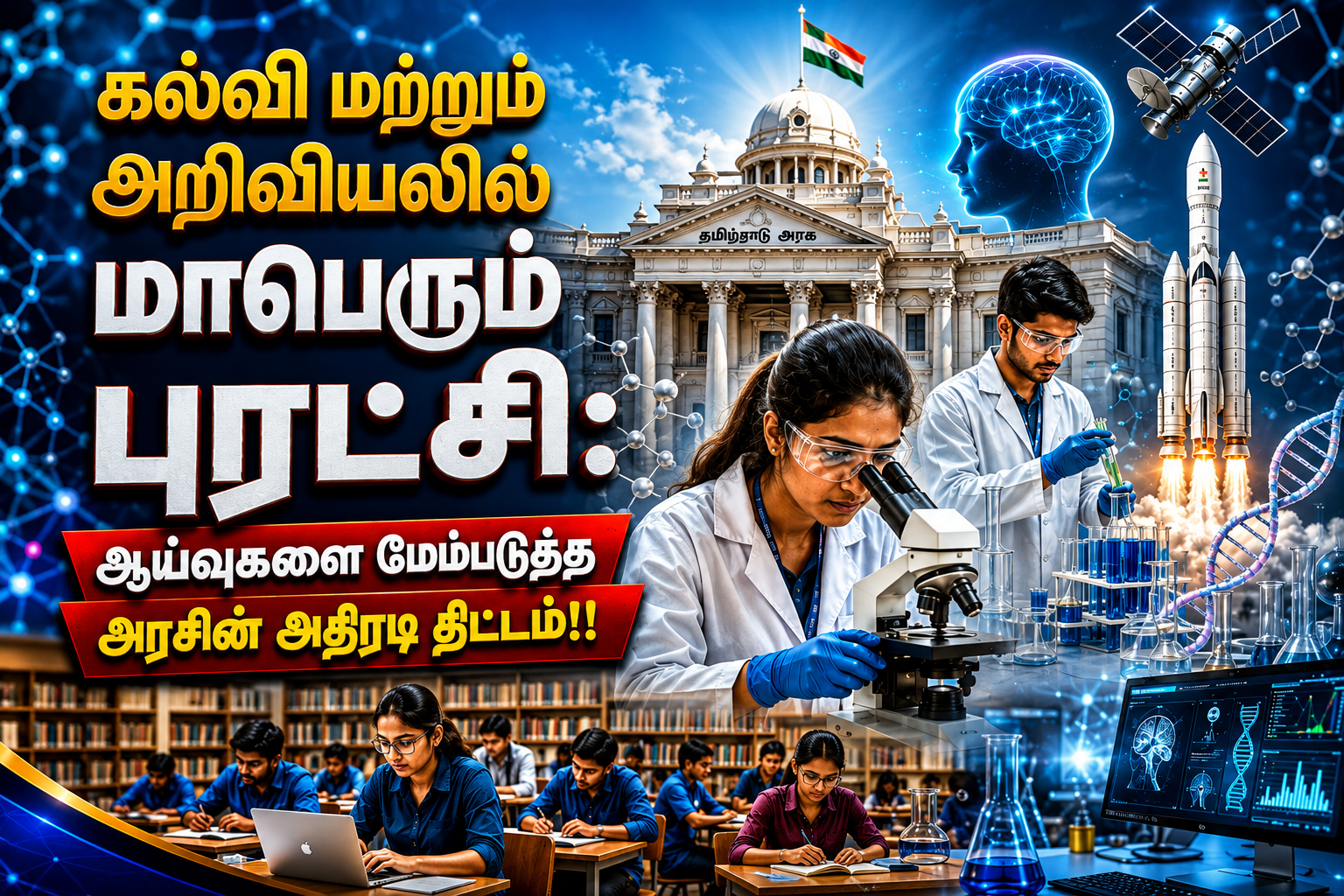 கல்வி மற்றும் அறிவியலில் மாபெரும் புரட்சி: ஆய்வுகளை மேம்படுத்த அரசின் அதிரடி திட்டம்!