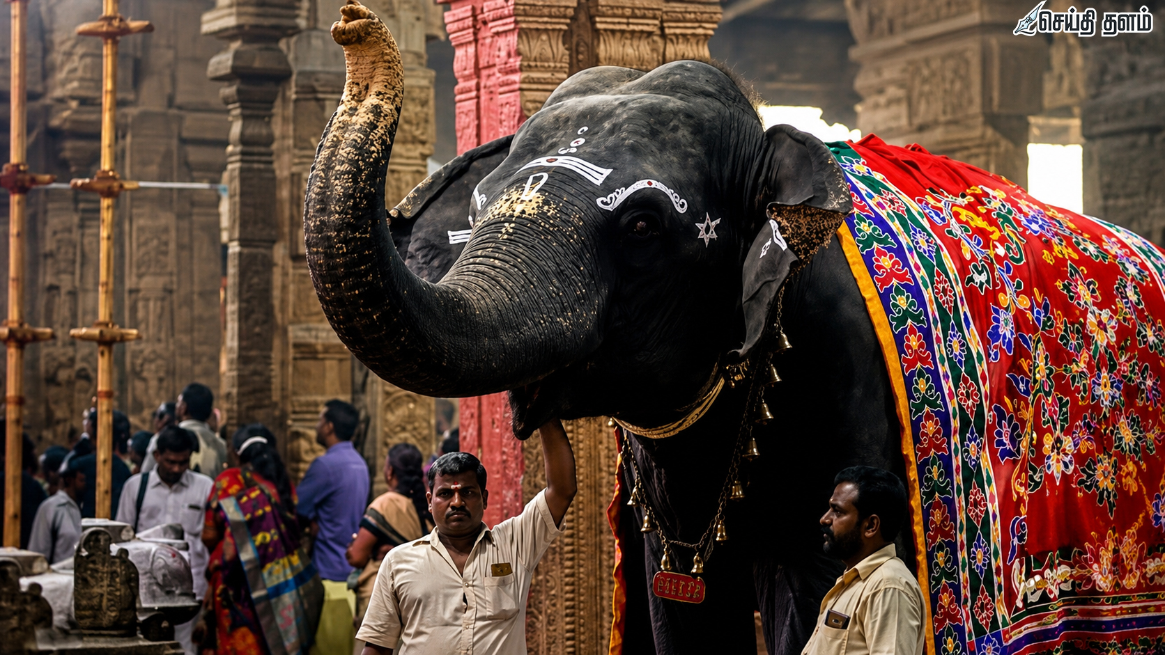 காந்திமதி யானையின் மறைவுக்குப் பின் நெல்லையப்பர் ஆனித் தேரோட்டம்!