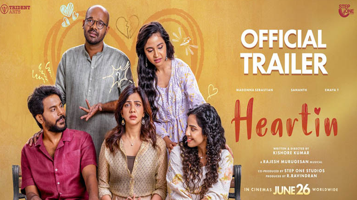 காதலும் காதலும் கலந்த மேஜிக்! சனந்த் - மடோனா செபாஸ்டியன் கூட்டணியில் இதயத்தை வருடும் 'ஹார்ட்டின்' ட்ரெய்லர் வெளியீடு!