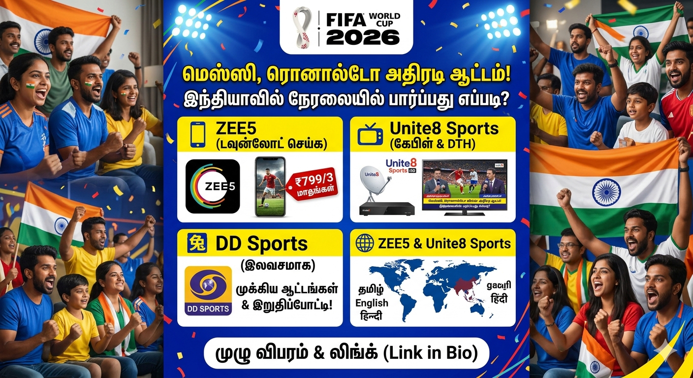 இந்தியாவில் FIFA உலகக்கோப்பை கால்பந்து போட்டிகளை லைவாக பார்ப்பது எப்படி?