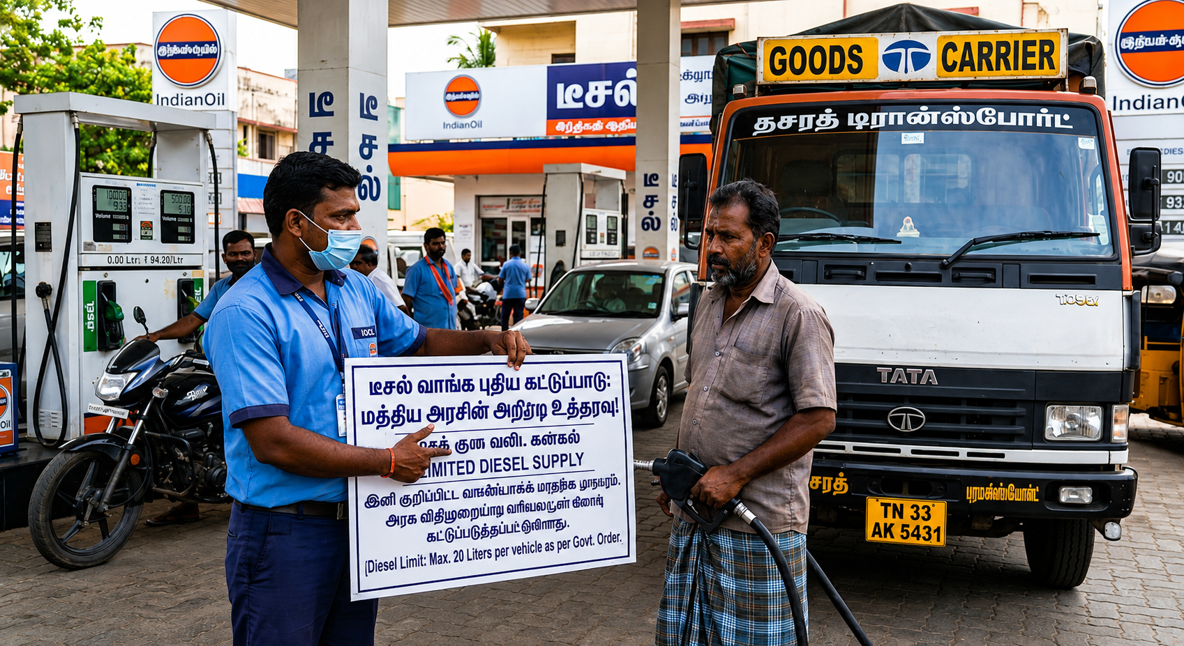 டீசல் வாங்க புதிய கட்டுப்பாடு: மத்திய அரசின் அதிரடி உத்தரவு!