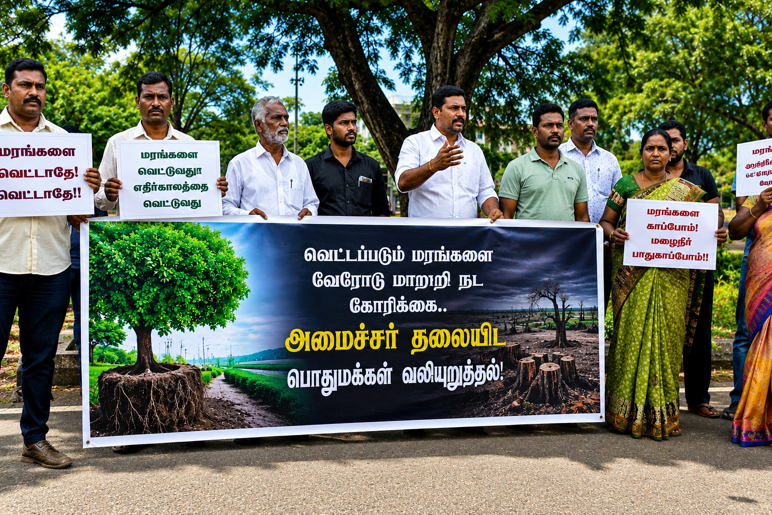 வெட்டப்படும் மரங்களை வேரோடு மாற்றி நட கோரிக்கை: அமைச்சர் தலையிடப் பொதுமக்கள் வலியுறுத்தல்!