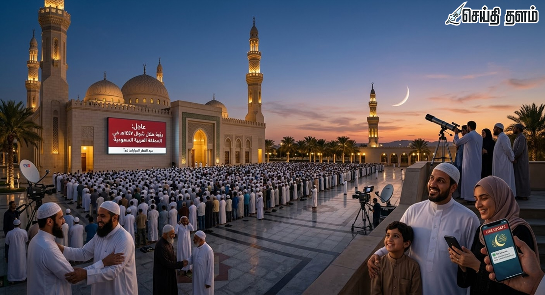 ஈத் அல்-பித்ர் 2026: சவுதி அரேபியாவில் பிறை தெரிந்தது; அதிகாரப்பூர்வ தேதி அறிவிப்பு!