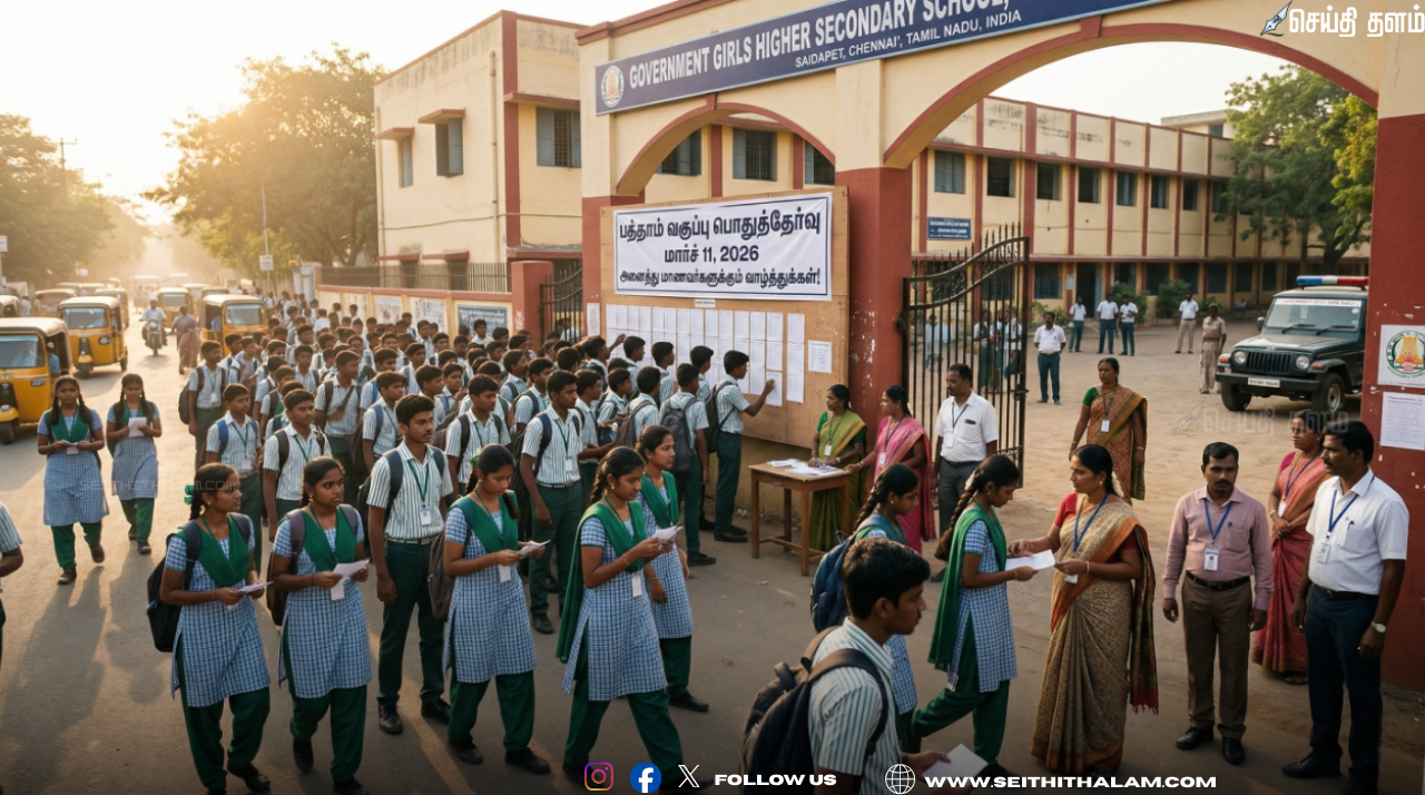 தமிழகத்தில் நாளை 10-ஆம் வகுப்பு பொதுத்தேர்வு தொடக்கம்: 9 லட்சம் மாணவர்கள் பங்கேற்பு!
