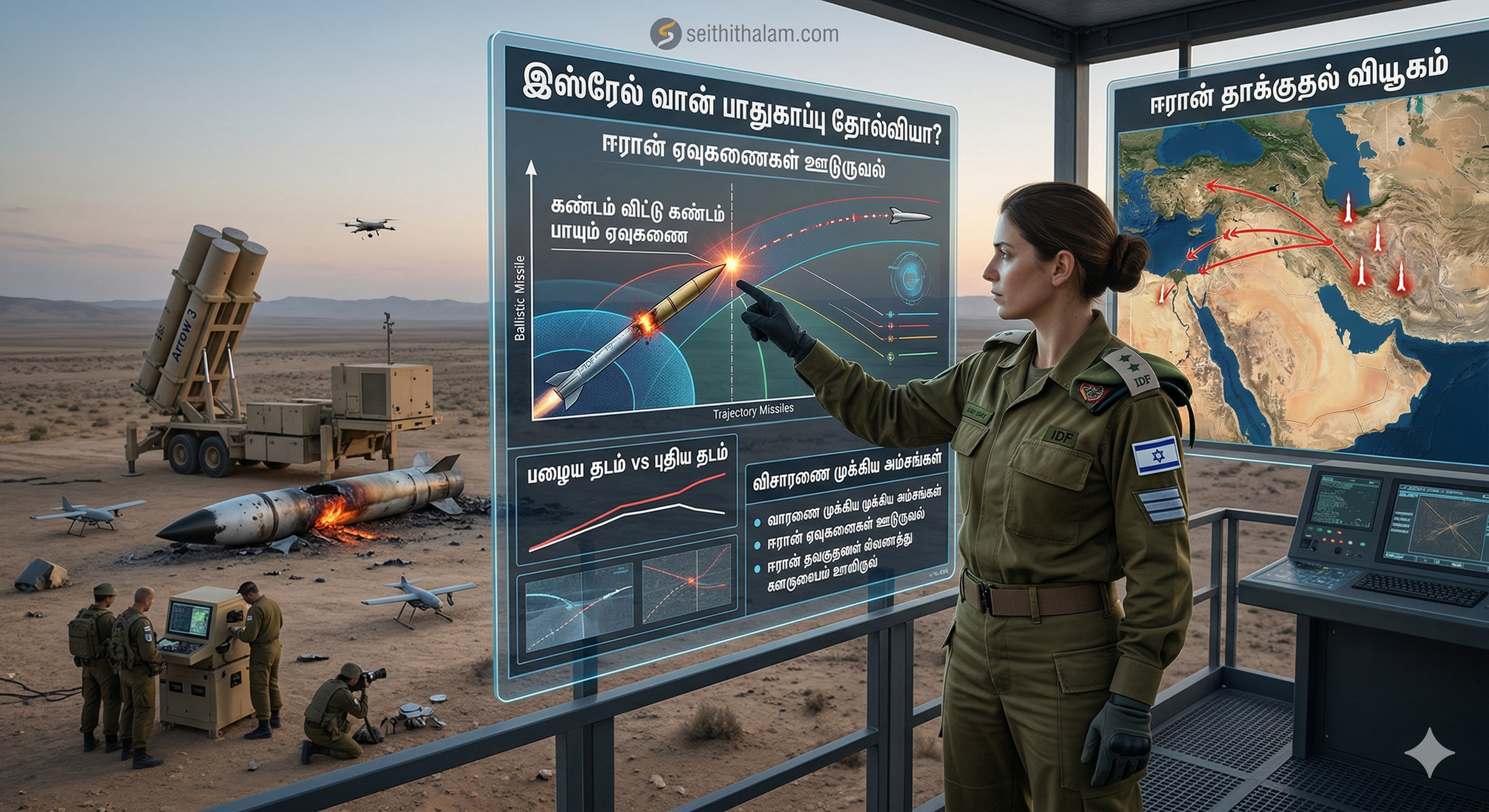 இஸ்ரேல் வான் பாதுகாப்பு அரணைத் தகர்த்த ஈரான் ஏவுகணைகள்: தீவிர விசாரணை!