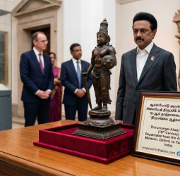 தமிழகம் திரும்பும் 500 ஆண்டு பழமையான திருமங்கை ஆழ்வார் சிலை!