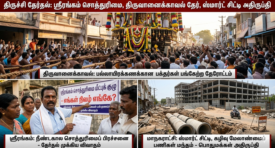 திருச்சி: ஸ்ரீரங்கம் சொத்துரிமை விவகாரம்; திருவானைக்காவல் தேர் திருவிழா!
