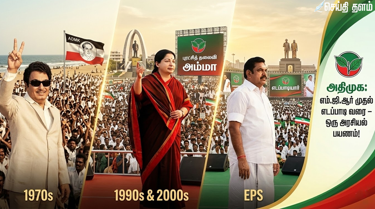 அதிமுக: எம்.ஜி.ஆர் முதல் எடப்பாடி பழனிசாமி வரை - ஒரு அரசியல் பயணம்!