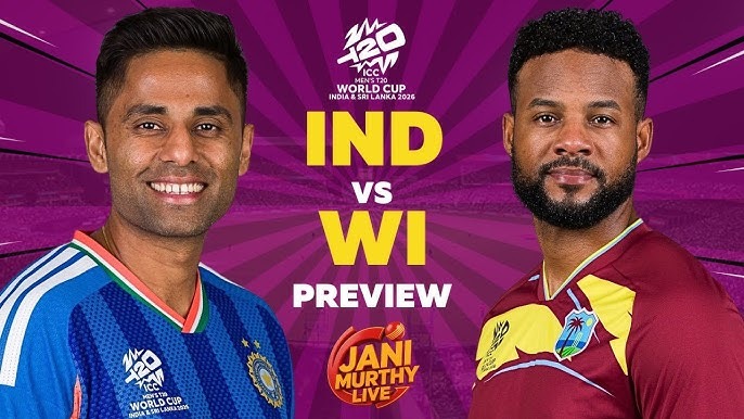 டி20 உலகக்கோப்பை சூப்பர் 8: இன்று இந்தியா - விண்டீஸ் மோதல்!