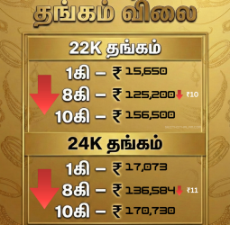 திருச்சி தங்கம் வெள்ளி விலை நிலவரம் மார்ச் 3 2026: சற்றே குறைந்த தங்கம் விலை; வெள்ளி விலையில் மாற்றமில்லை