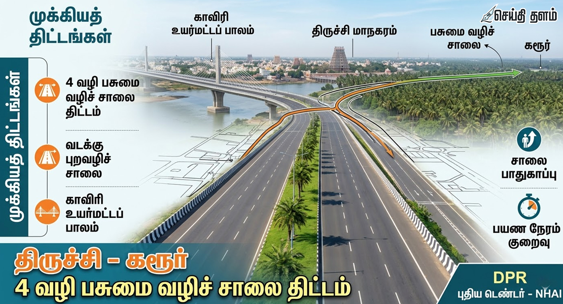 திருச்சி - கரூர் 4 வழிச் சாலை: NHAI அதிரடி முடிவு!