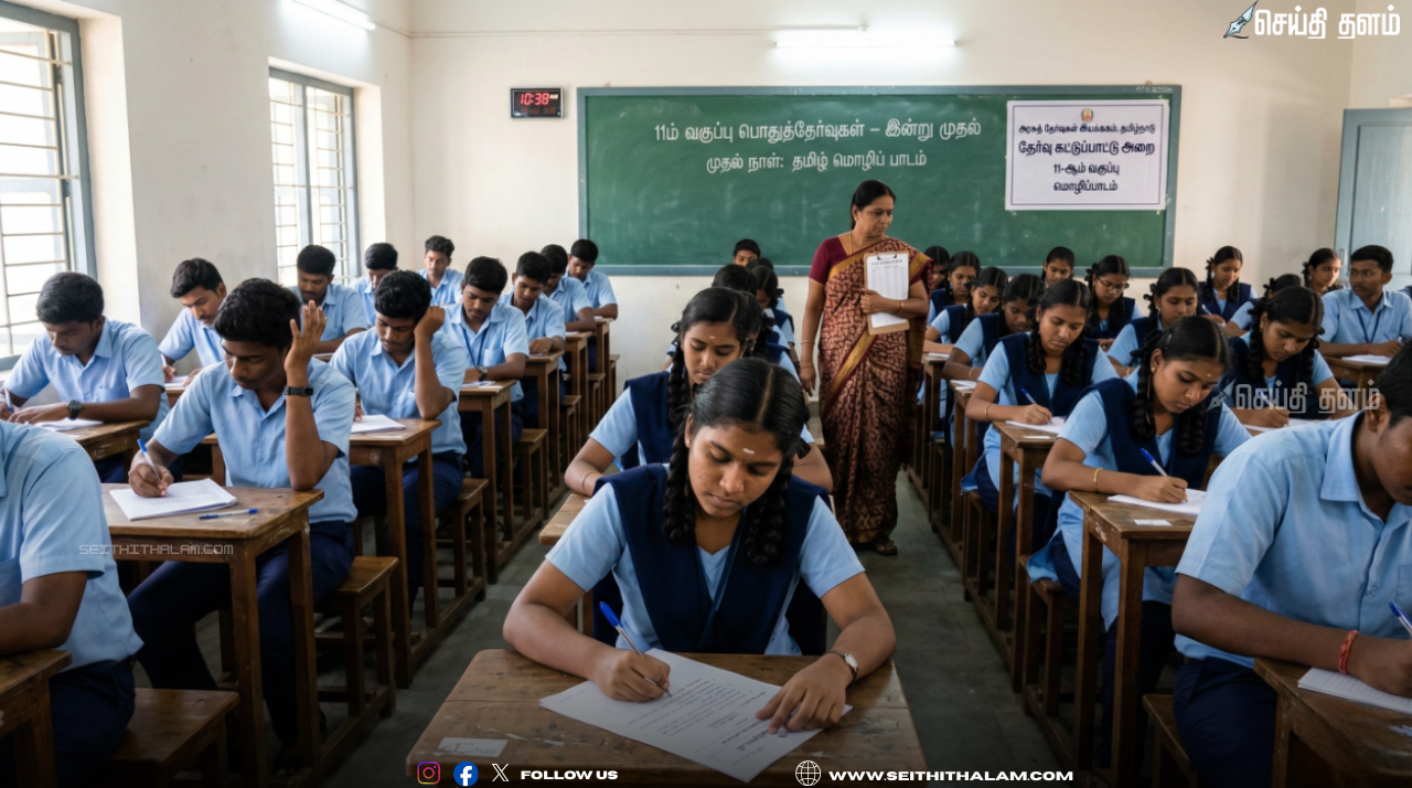 11-ஆம் வகுப்புத் தேர்வுகள் இன்று தொடக்கம்: முந்தைய ஆண்டில் தவறிய மாணவர்களுக்கு மட்டும் பொதுத்தேர்வு!