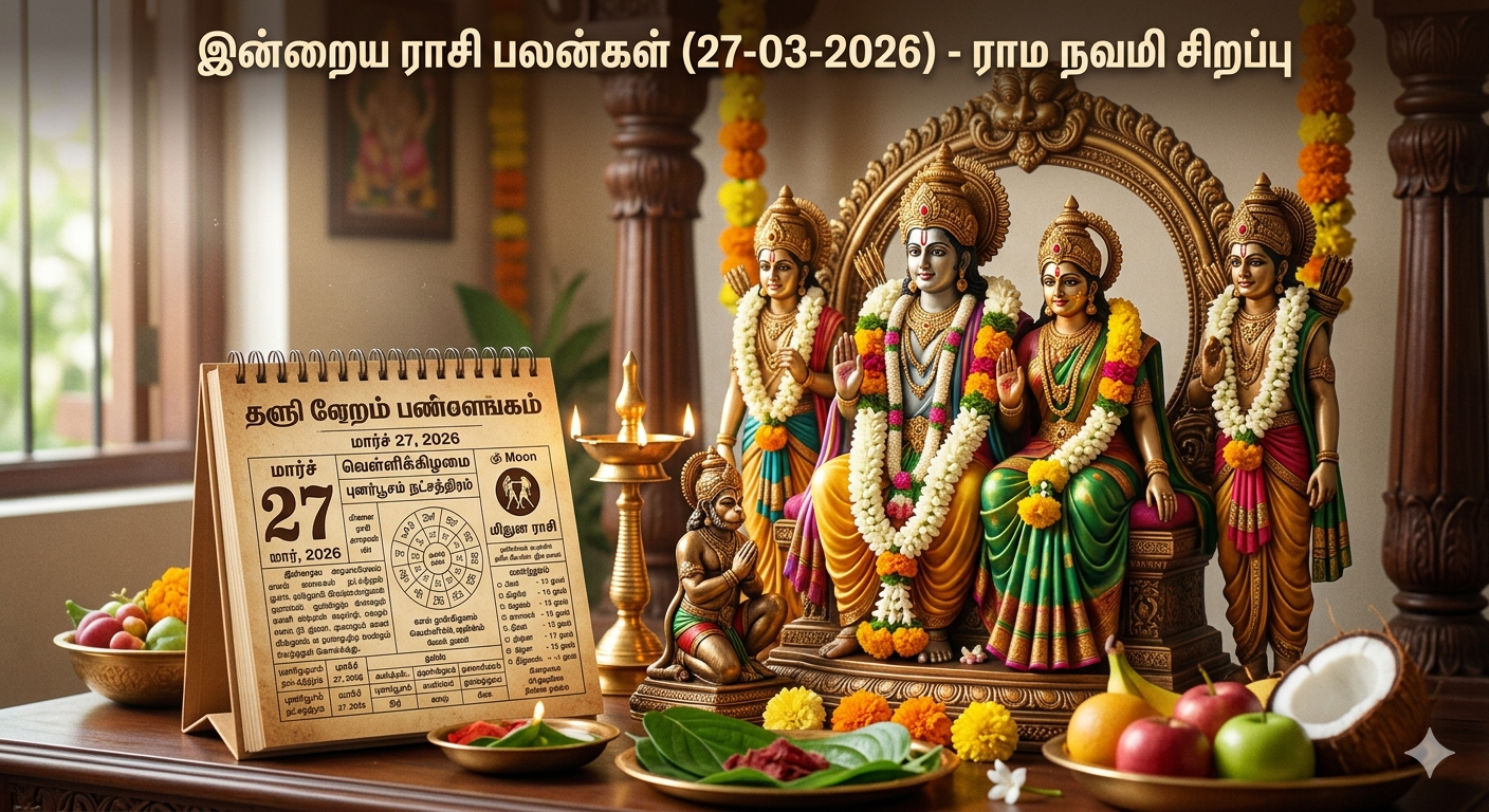 இன்றைய ராசிபலன்: மார்ச் 27, 2026 - ராம நவமி சிறப்பு பலன்கள்!