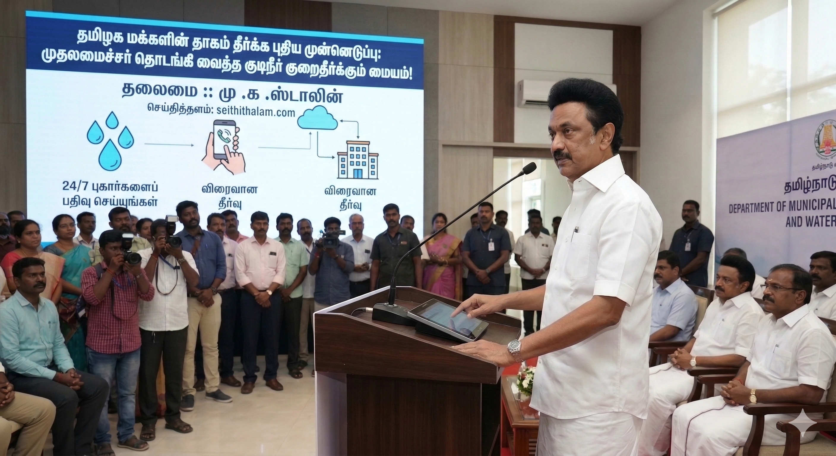 தமிழகத்தில் புதிய ஒருங்கிணைந்த குடிநீர் குறைதீர்க்கும் மையம் தொடக்கம்!