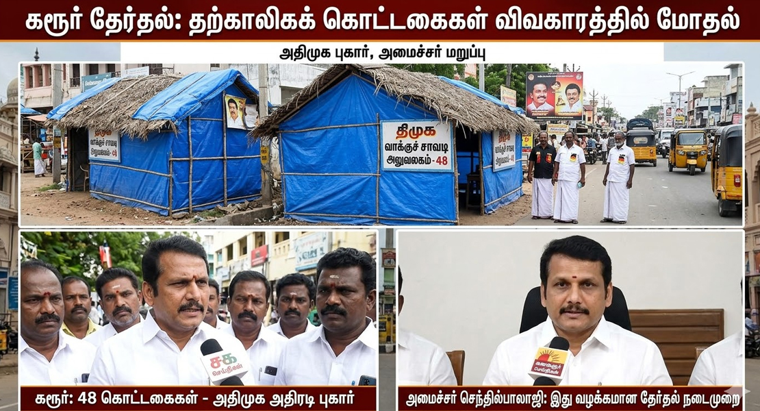 கரூர் தேர்தல் களம்: அதிமுக புகார்; செந்தில்பாலாஜி மறுப்பு!