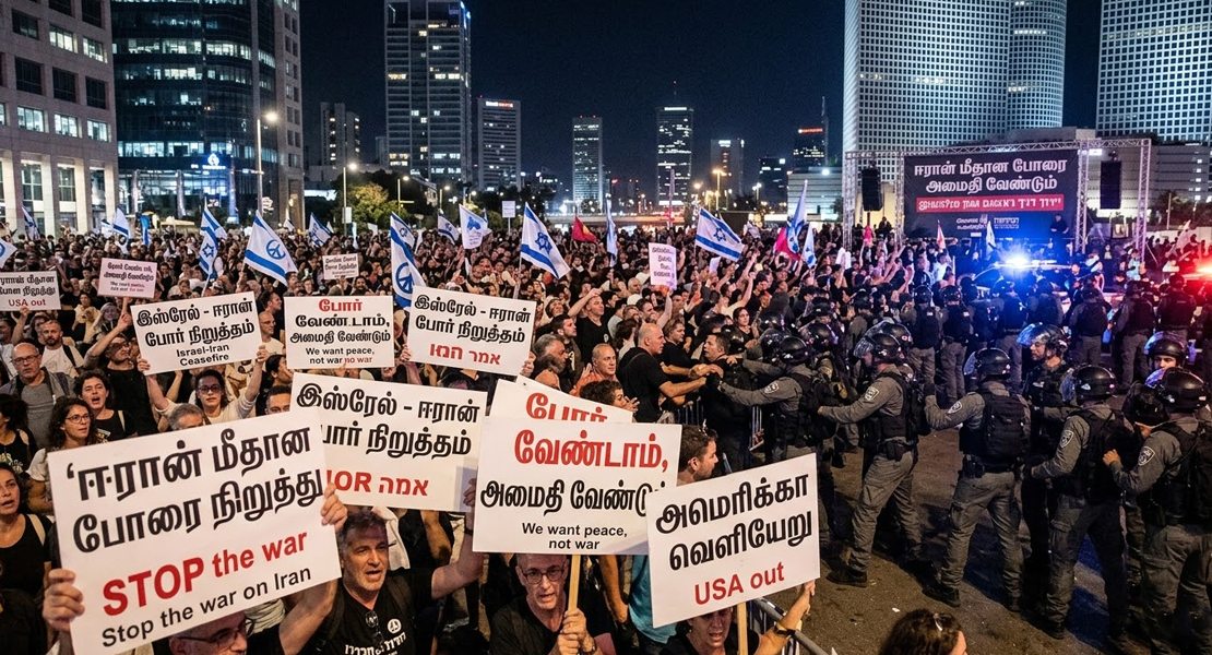 ஈரான் போர்: இஸ்ரேலில் வெடித்த பிரம்மாண்ட போராட்டம் - தெல்லவிவ் நகரில் பதற்றம்!