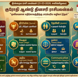 இன்றைய ராசி பலன்கள் - மார்ச் 21, 2026