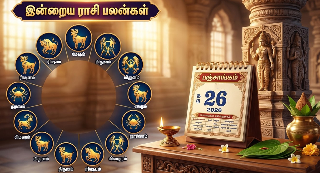 இன்றைய ராசி பலன்கள் - 26 மார்ச் 2026