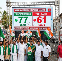 கேரளா தேர்தல் முடிவுகள்: 77 இடங்களில் UDF முன்னிலை! LDF-க்கு பெரும் சரிவு!