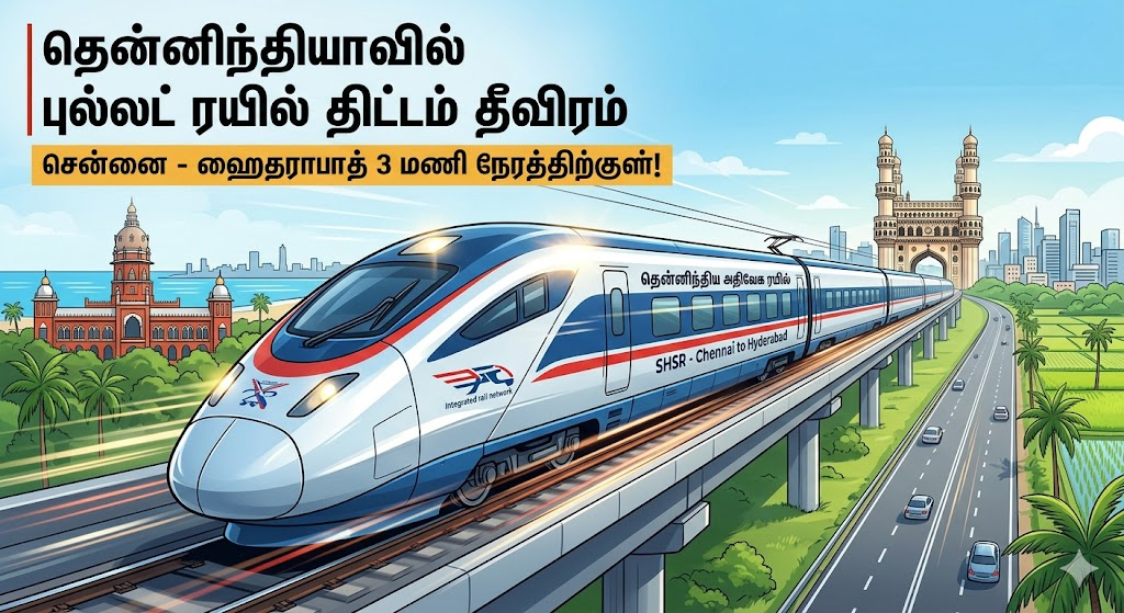 தென்னிந்தியாவில் முதல் புல்லட் ரயில்: சென்னை to ஹைதராபாத் இனி வெறும் 3 மணி நேரம்!