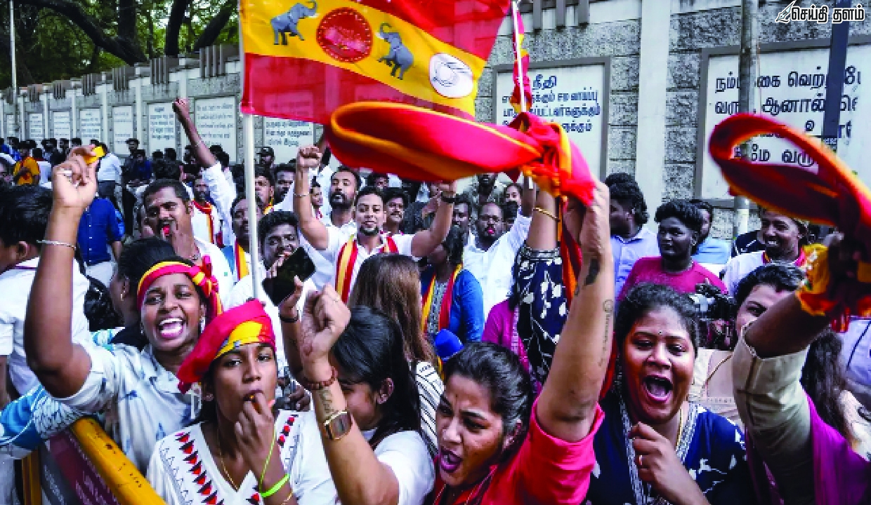 தளபதிக்கு பதவிப் பிரமாணம் செய்துவை! ஆளுநர் மாளிகையை முற்றுகையிட்ட தவெகவினர்!