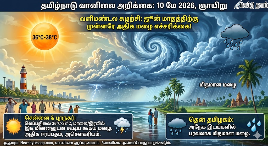 இன்றைய வானிலை: தமிழகத்தில் வெளுத்து வாங்கப்போகும் மழை! சென்னை நிலவரம் என்ன?